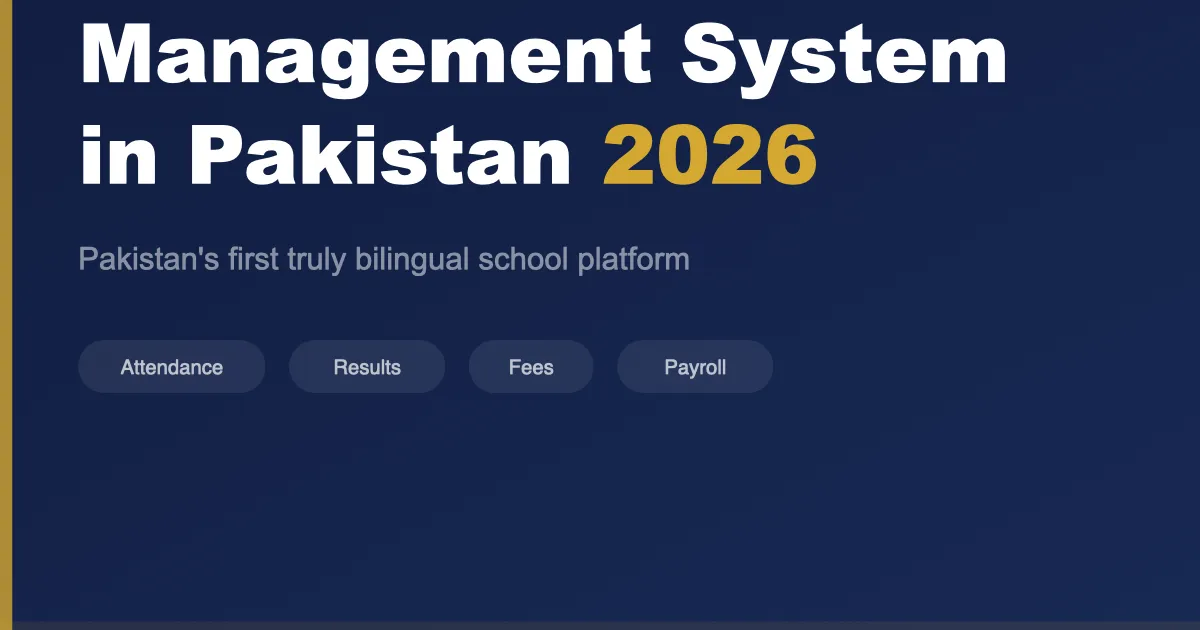 Best Urdu School Management System in Pakistan 2026